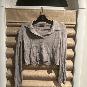 Zara Light Gray Knit Top